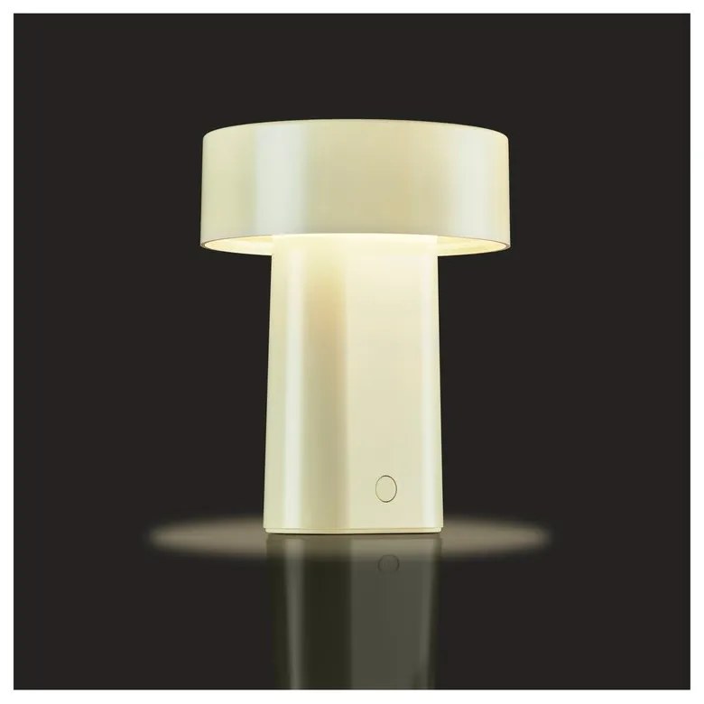 Veioză verde-deschis LED din plastic (înălțime 18 cm) Oblong – Zone