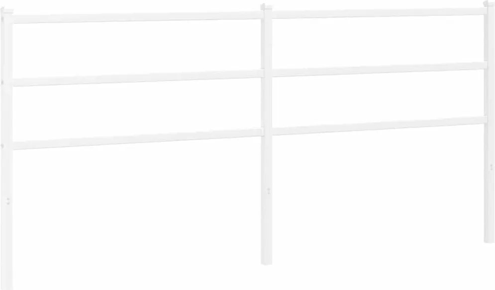 vidaXL Tăblie de pat de schimb metalică, alb, 193 cm