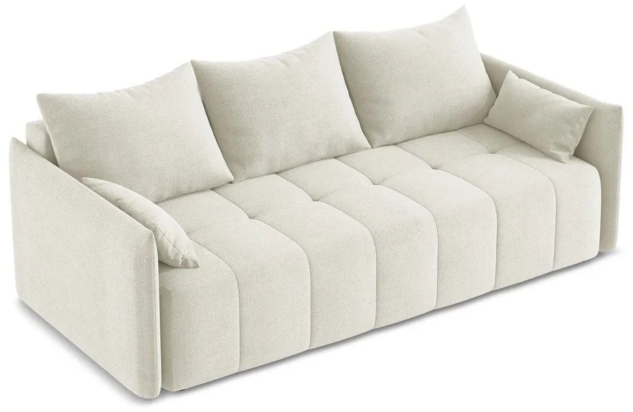 Canapea bej extensibilă/cu spațiu de depozitare 225 cm Moku – Makamii