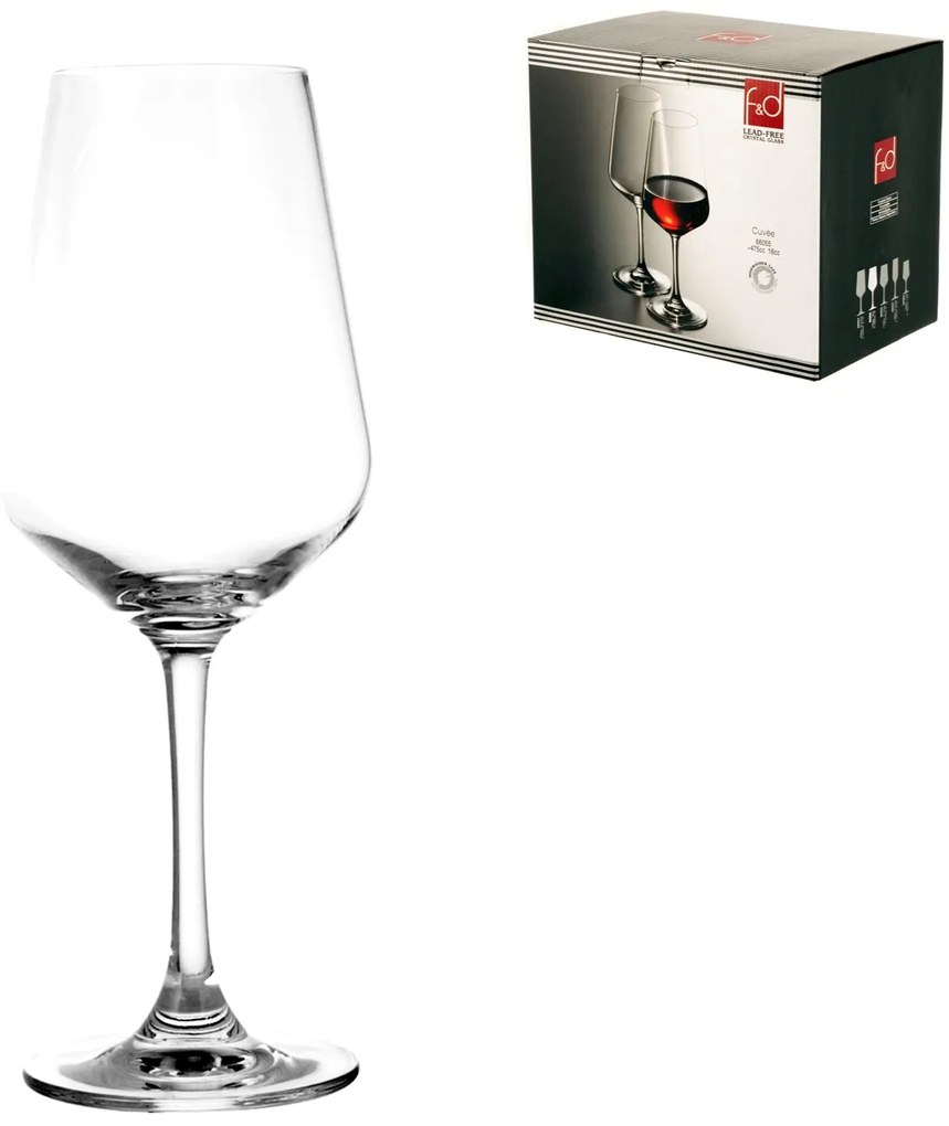 Set 6 pahare vin, Premium, 475 ml