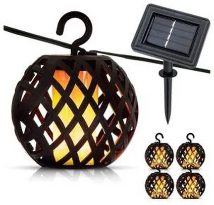 Instalație LED solară 60xLED/2m 400 mAh IP44