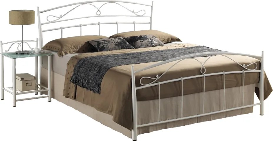 Pat metalic alb SIENA 120x200 cm