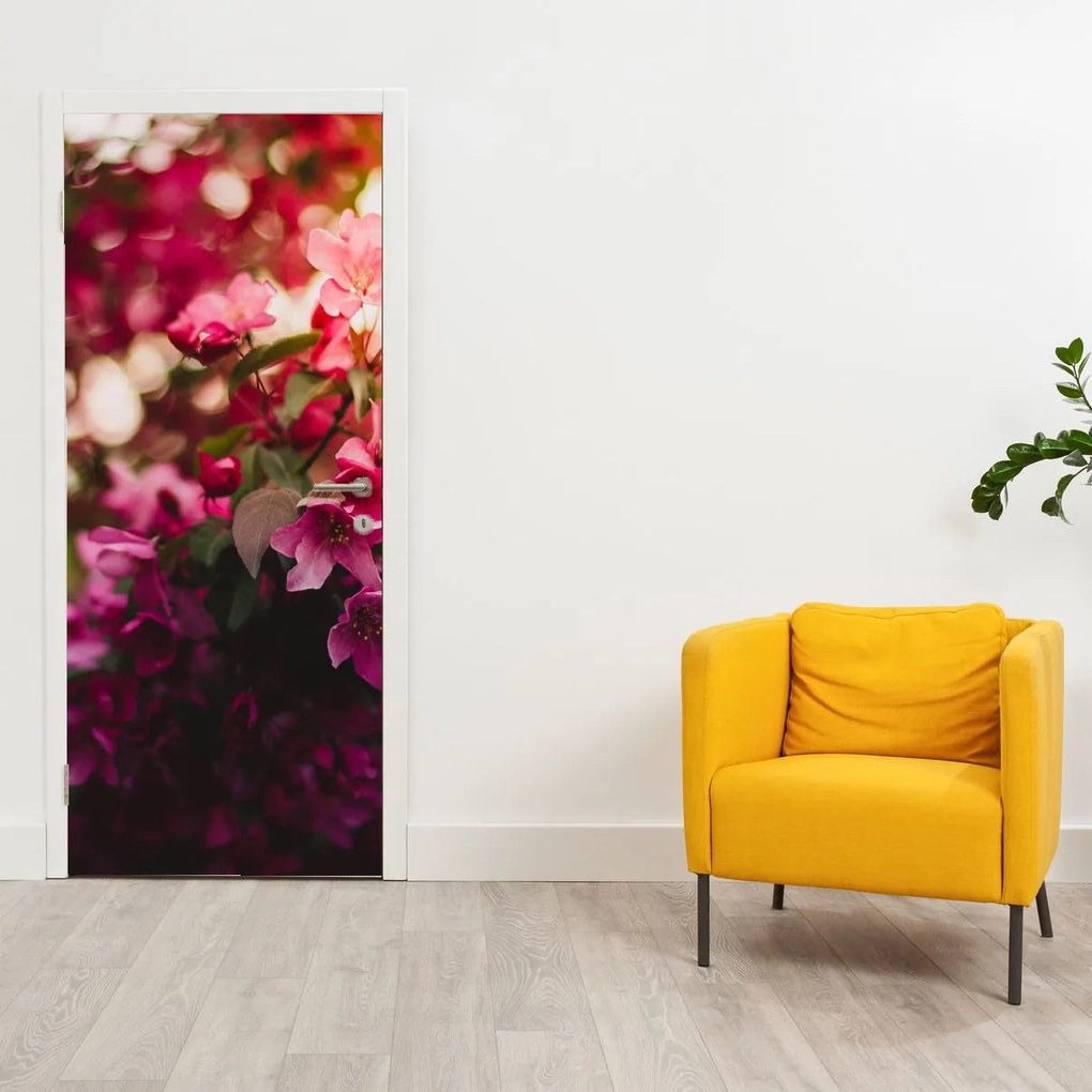 Fototapet pentru ușă - Arbust înflorit (95x205cm)