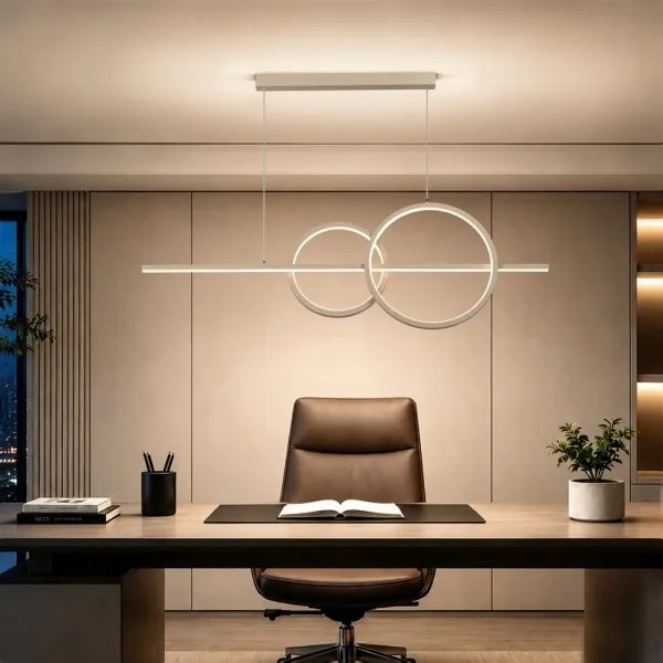 BRILAGI - Lustru LED reglabil pe cablu SIGNATURE LED/53W/230V 120 cm bej + telecomandă
