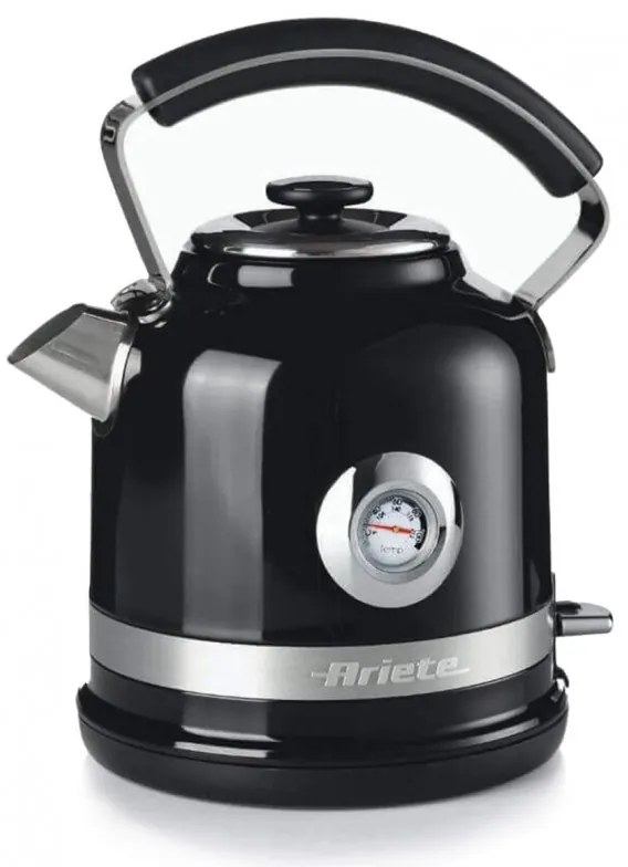 Cana electrica Ariete MODERNA 2854/02, 2000W, 1.7 L, Timer, 360° rotire, Filtru detasabil, Negru