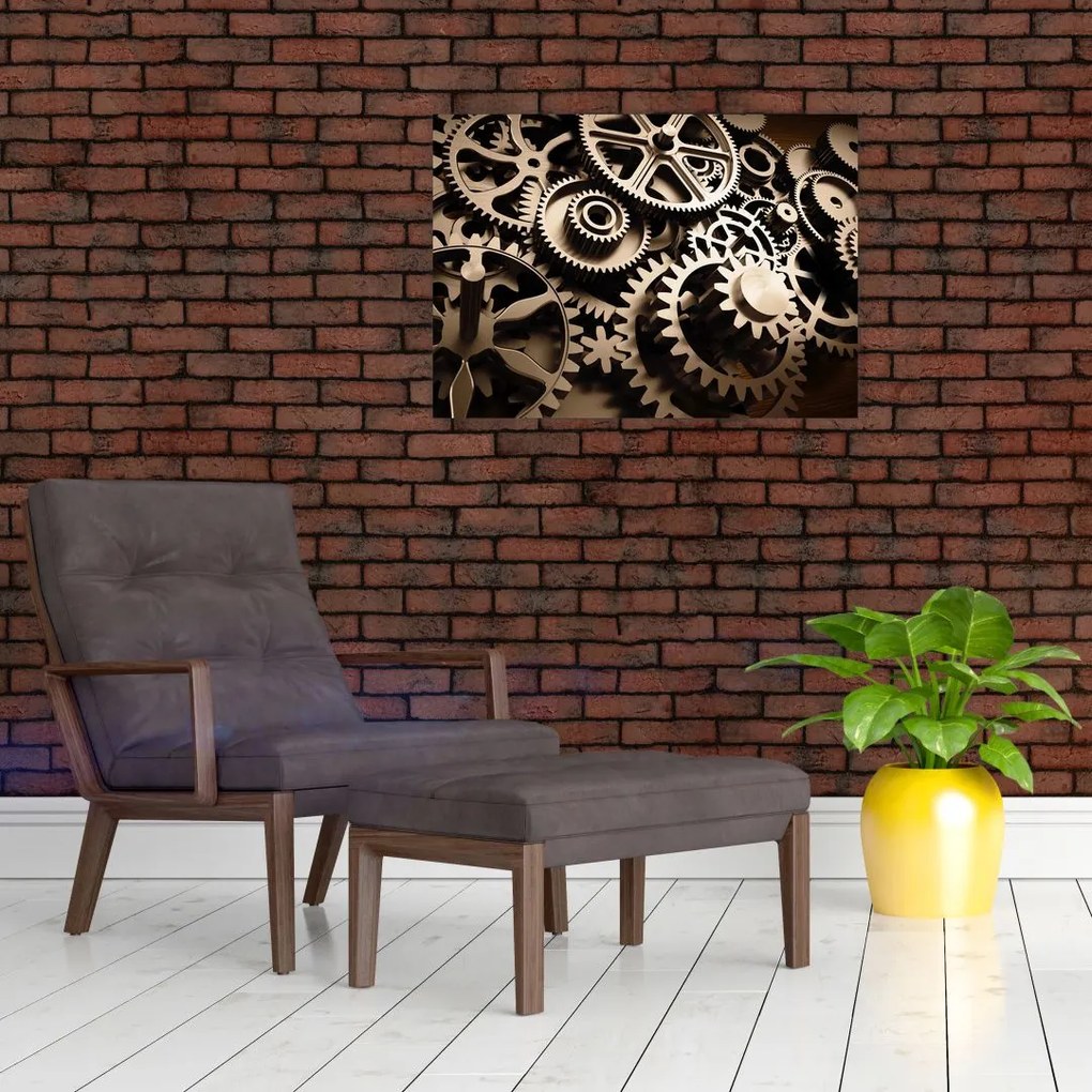 Tablou - Piese de ceas (70x50 cm)