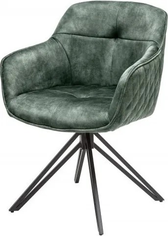 Set 2 scaune moderne pivotante Euphoria verde inchis