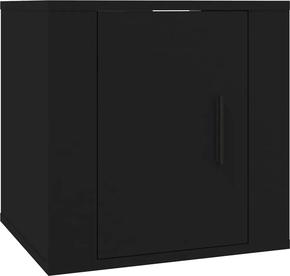 vidaXL Dulap TV montat pe perete, negru, 40x34,5x40 cm