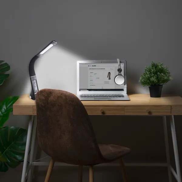 Lampă de masă dimmabilă LED cu display GALA 1xLED/6W/230V