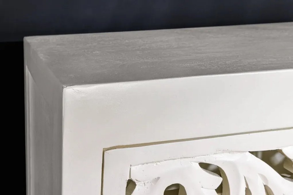 Comoda inalta design oriental MARRAKECH 140cm, alb