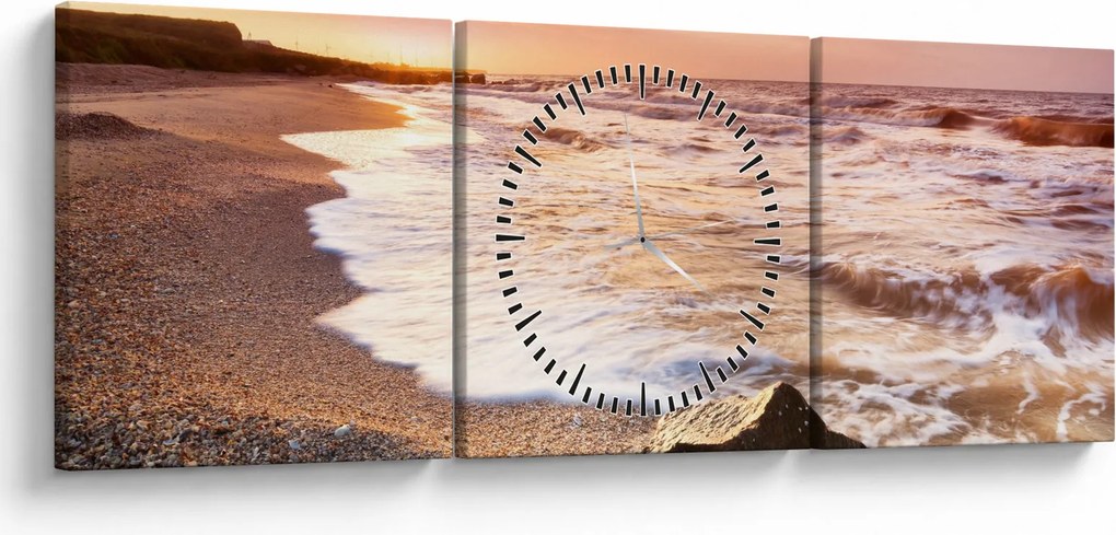 Tablou - Mare (cu ceas) (90x30 cm)