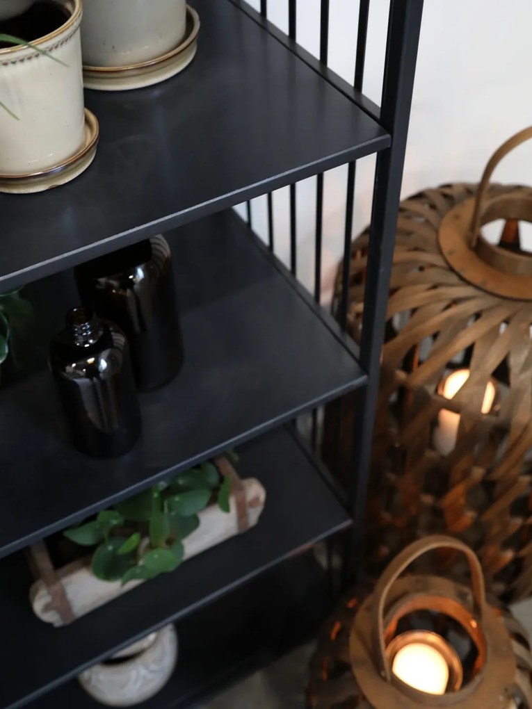 Etajera din metal, cu 3 rafturi, Antique Black