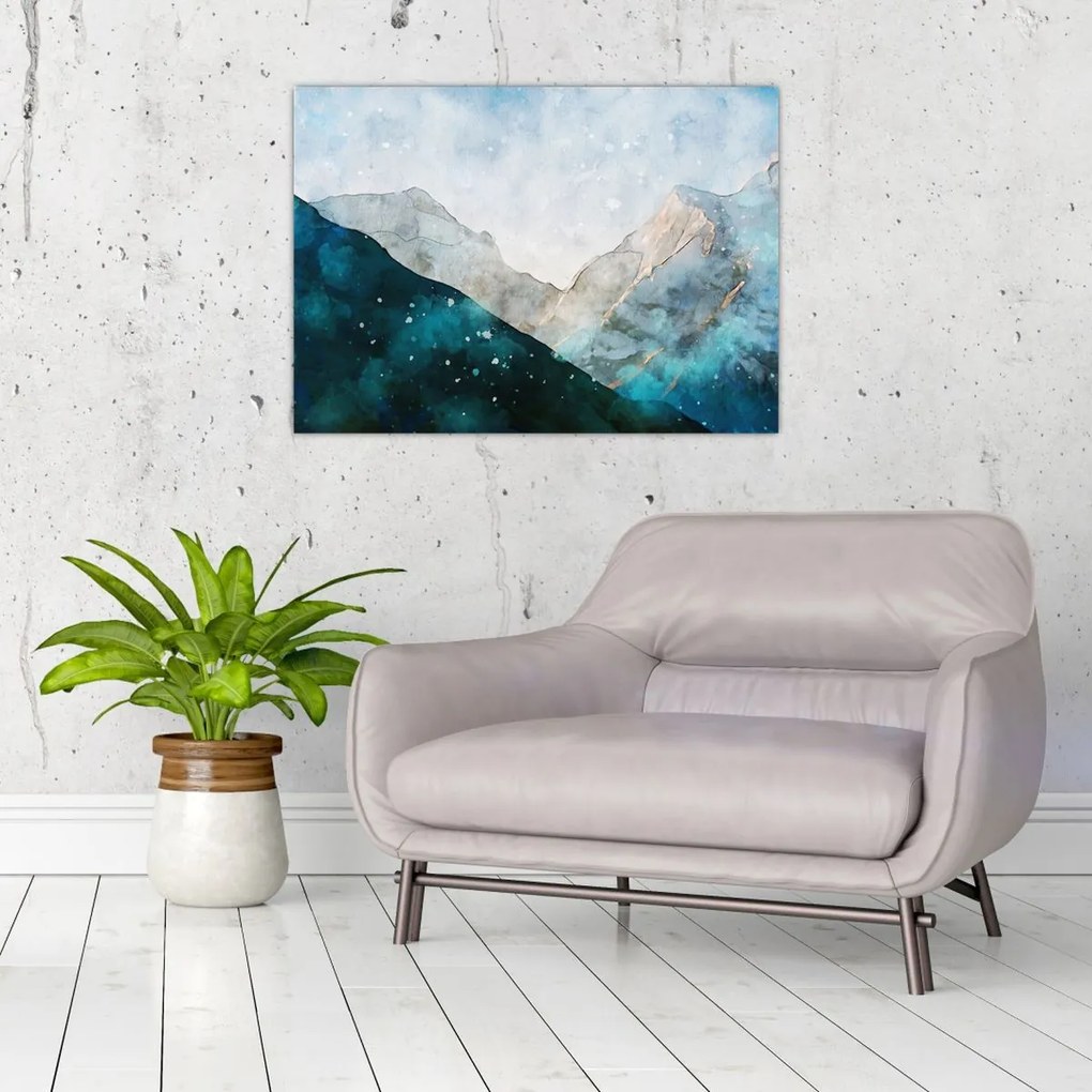 Tablou - Munte desenat (70x50 cm)