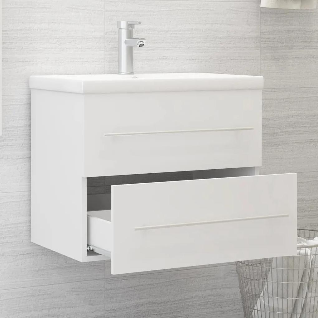 3099041  Sink Cabinet with Built-in Basin White Chipboard (804692+145061) Alb