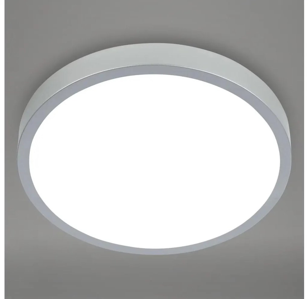 Plafonieră LED RGBW dimabilă Briloner 3709-014 LED/22W/230V argintiu + telecomandă