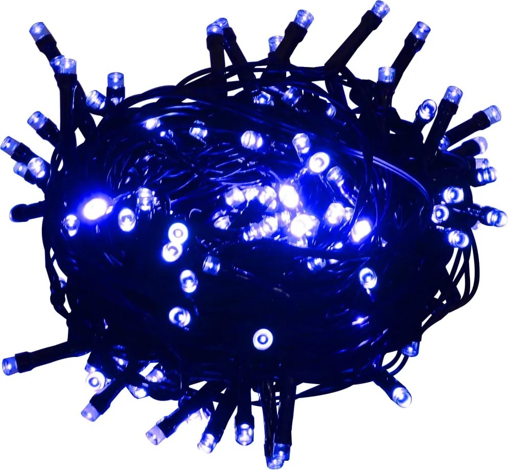vidaXL Instalație cu 2000 LED-uri, albastru, 200 m, PVC