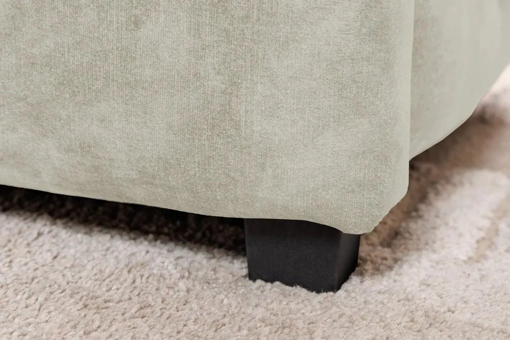 Pat PARIS 160x200cm catifea bej sampanie cu spatiu de depozitare