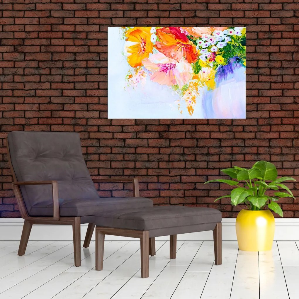 Tablou - Flori,pictură (90x60 cm)