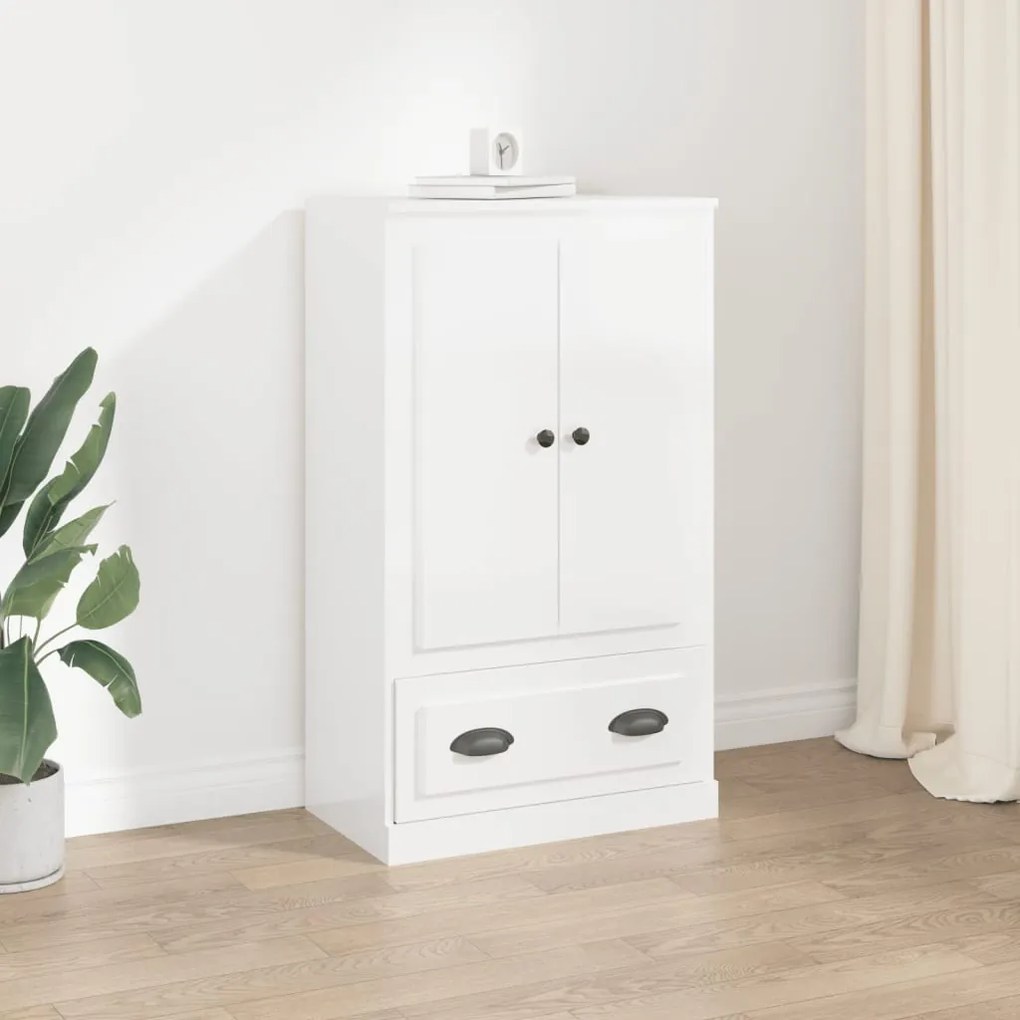 vidaXL Dulap înalt, alb extralucios, 60x35,5x103,5 cm, lemn prelucrat
