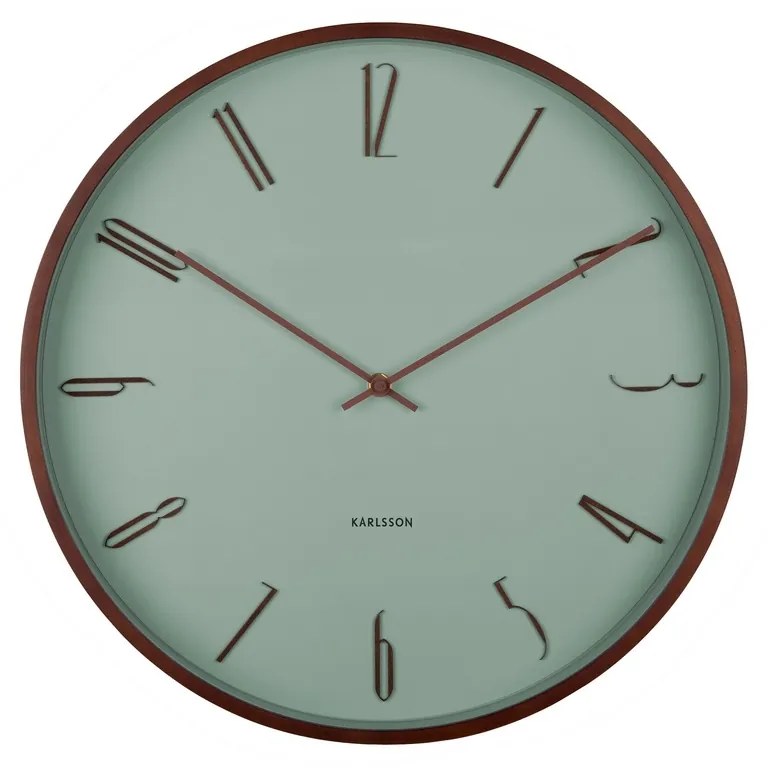 Karlsson 6014GR ceas de perete design verde,diametru 40 cm