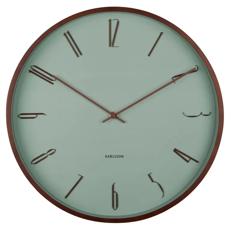 Karlsson 6014GR ceas de perete design verde,diametru 40 cm