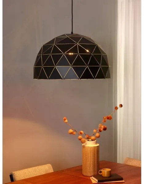 Lucide 21409/60/30 - Lampa suspendata OTONA 3xE27/60W/230V negru