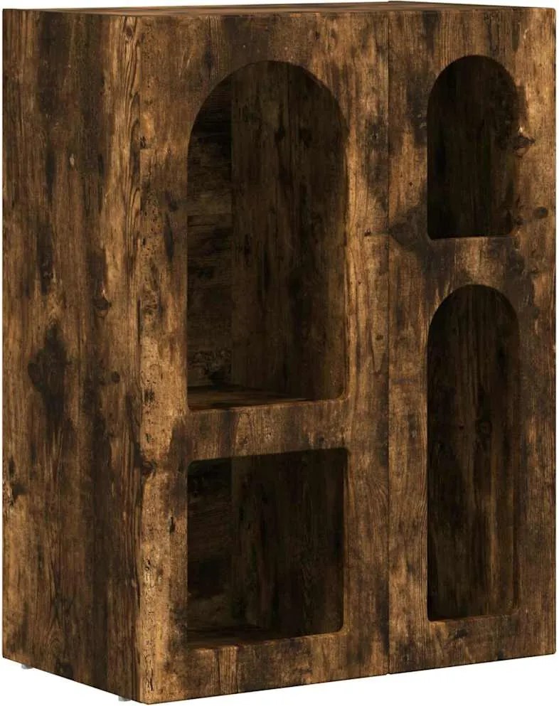 vidaXL Bufet Stejar fumuriu 59 x 35 x 80.5 cm Lemn compozit