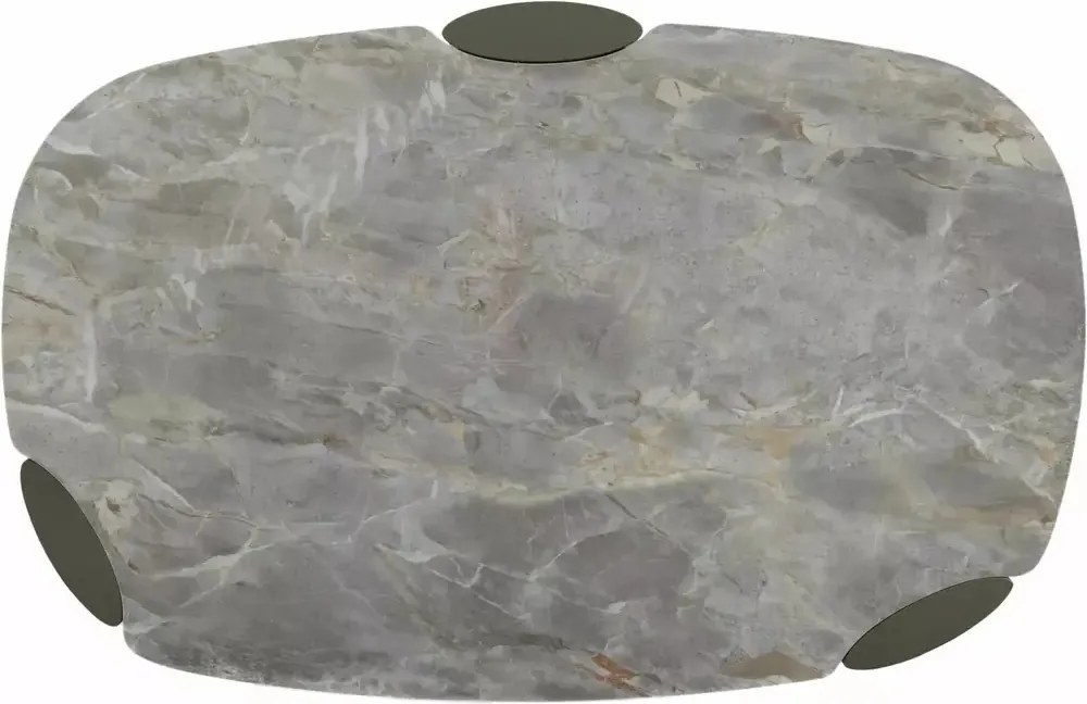 Masuta de cafea Adoro A gri lucios/cupru L118xl75 cm
