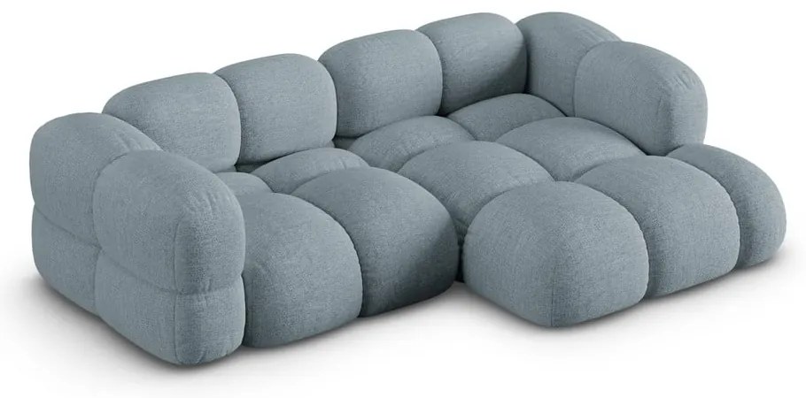 Colțar albastru deschis (cu colț pe partea dreaptă/cu șezlong) Loretto – Cosmopolitan Design