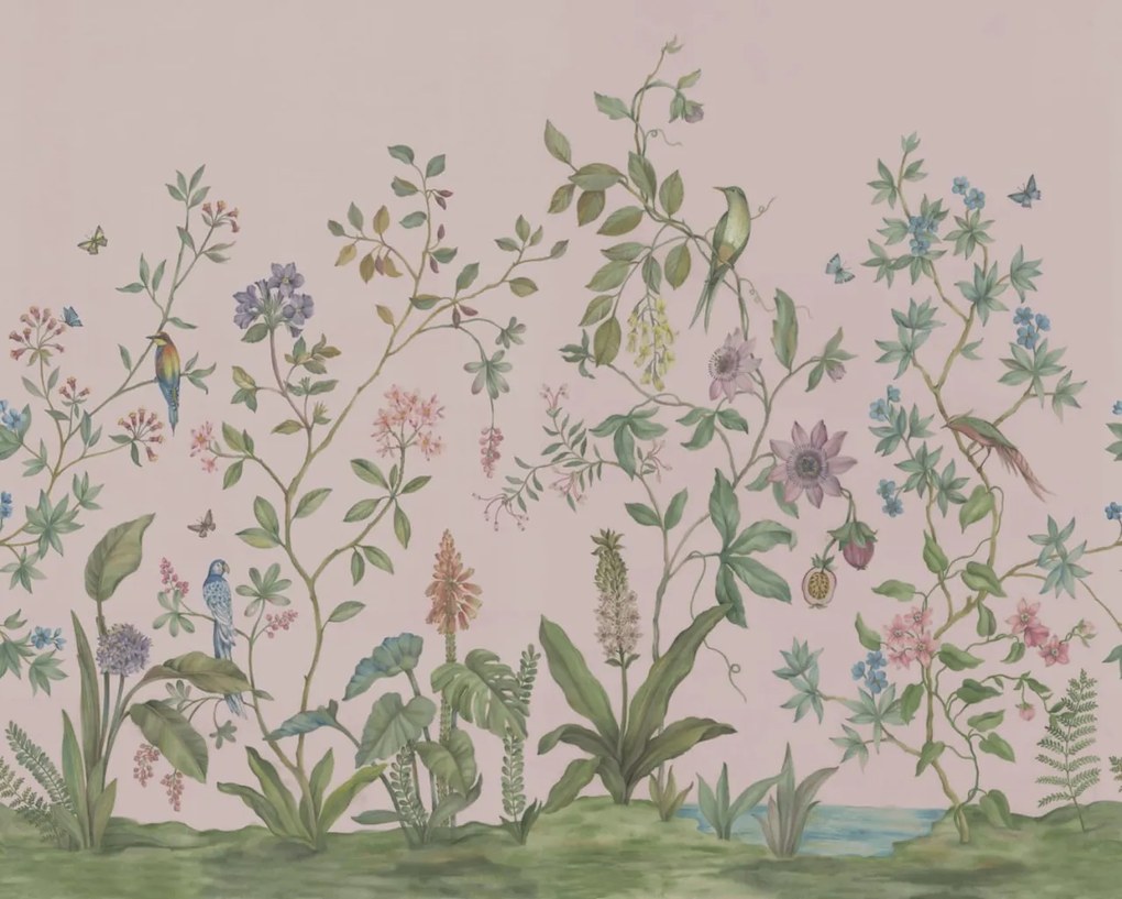 Fototapet, Chinoiserie, Pink, Rebel Walls