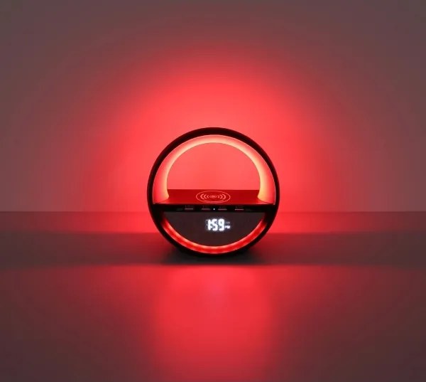 Globo 39907S - Lampă de birou reîncărcabilă LED RGBW Dot cu difuzor SOUNDRA LED/3,5W/5V 1800 mAh