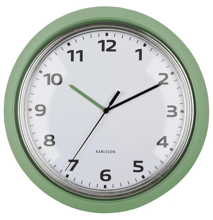Karlsson 6006GR ceas de perete design verde,diametru 34 cm