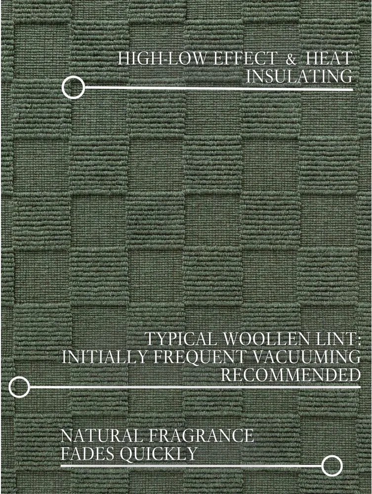Covor tip traversă verde închis țesut manual din lână 80x200 cm Scala – Villeroy&amp;Boch