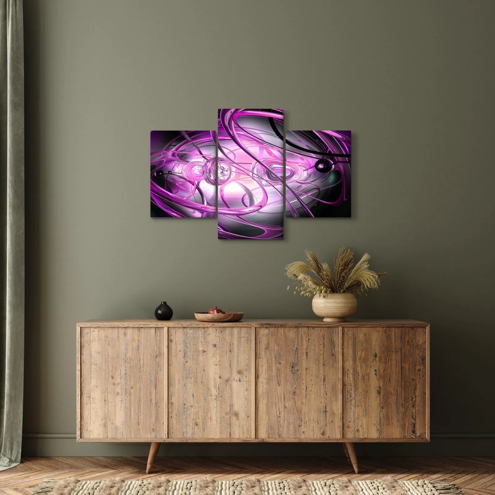 Tabloul cu abstracție frumoasă în violet (90x60 cm)