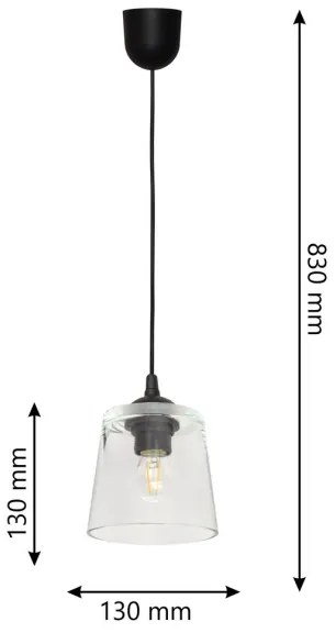 Lustră pe cablu LUCEA 1xE27/15W/230V