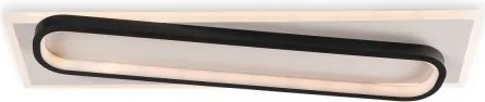 Brilagi - Plafonieră LED dimabilă OUTLINE LED/52W/230V 15x60 cm alb/negru + telecomandă