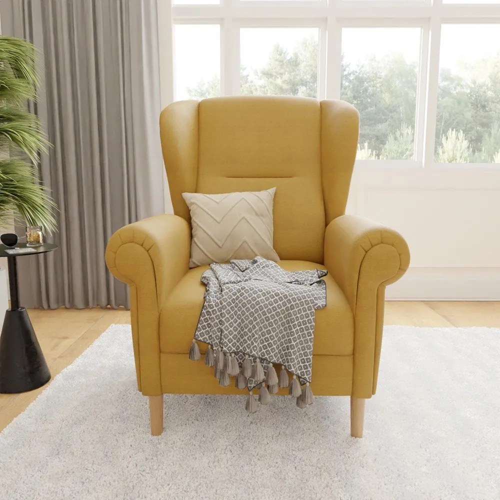 Fotoliu galben wing Swan – Ropez