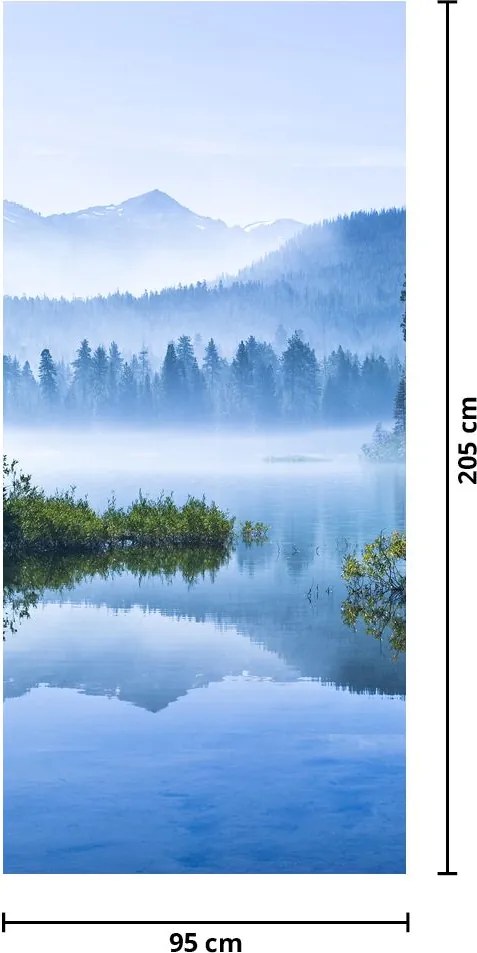 Fototapet pentru ușă - Lac de munte (95x205cm)