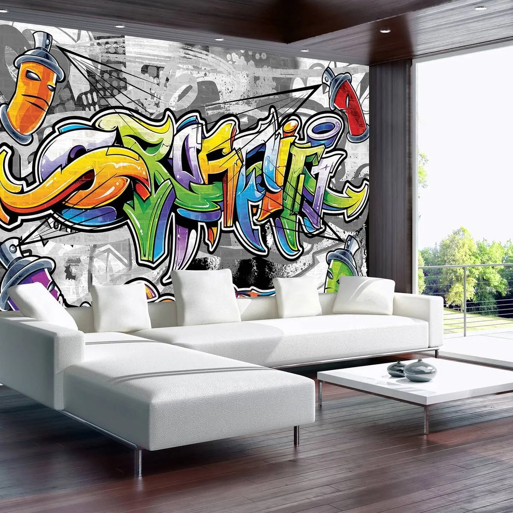 Fototapet - Graffiti colorat (254x184 cm)