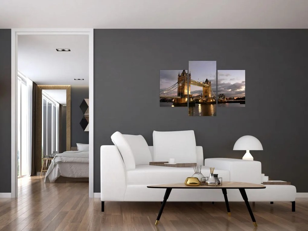 Tablou - Tower Bridge la noapte (90x60 cm)