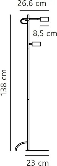 Lampadar LED dimabil Nordlux CLYDE 2xLED/4W/230V