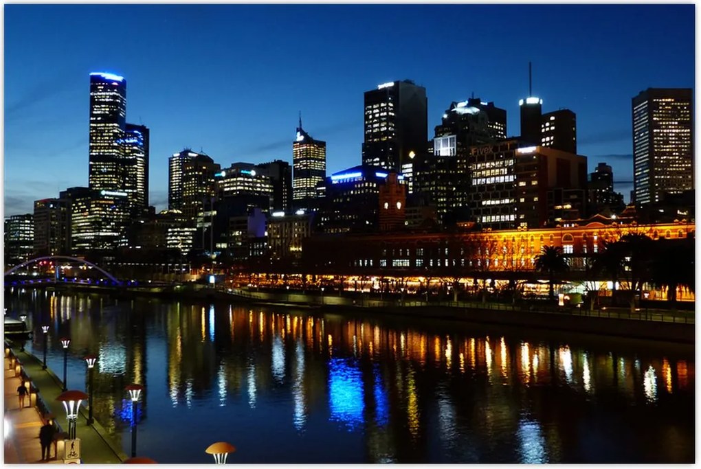 Tablou cu noaptea în Melbourne (90x60 cm)