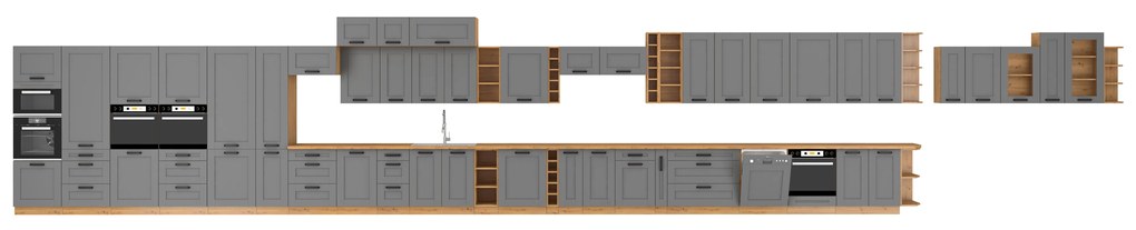 Zondo Raft inferior de bucătărie Lucid 15 D OTW BB (Stejar artisan). 1045622