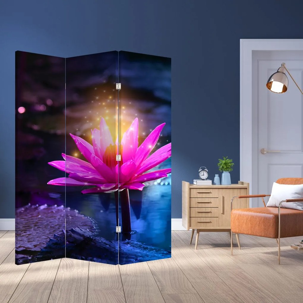 Paravan - Lotus pe apă (126x170 cm)