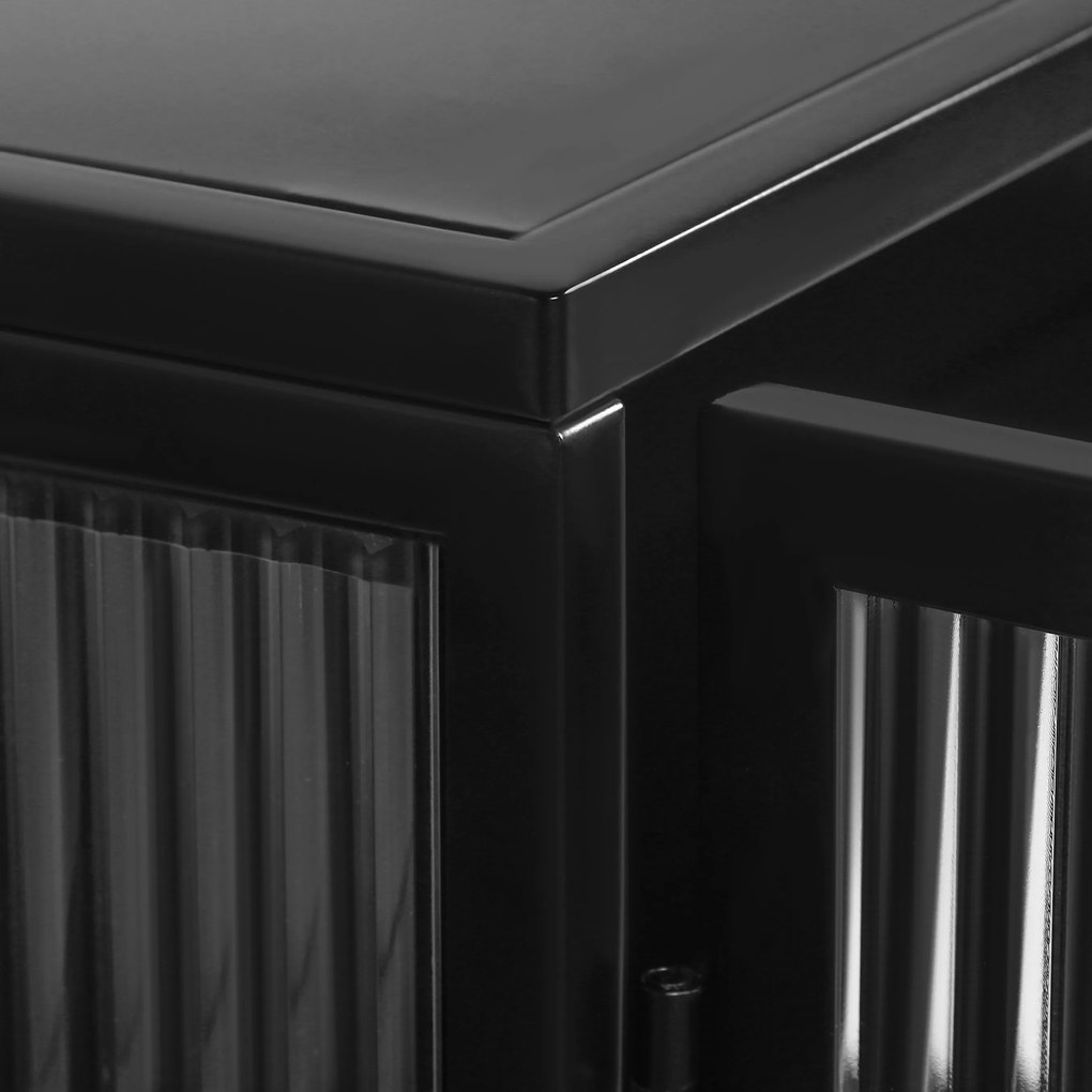 Bufet modern cu două uși, Negru | Aosom Romania