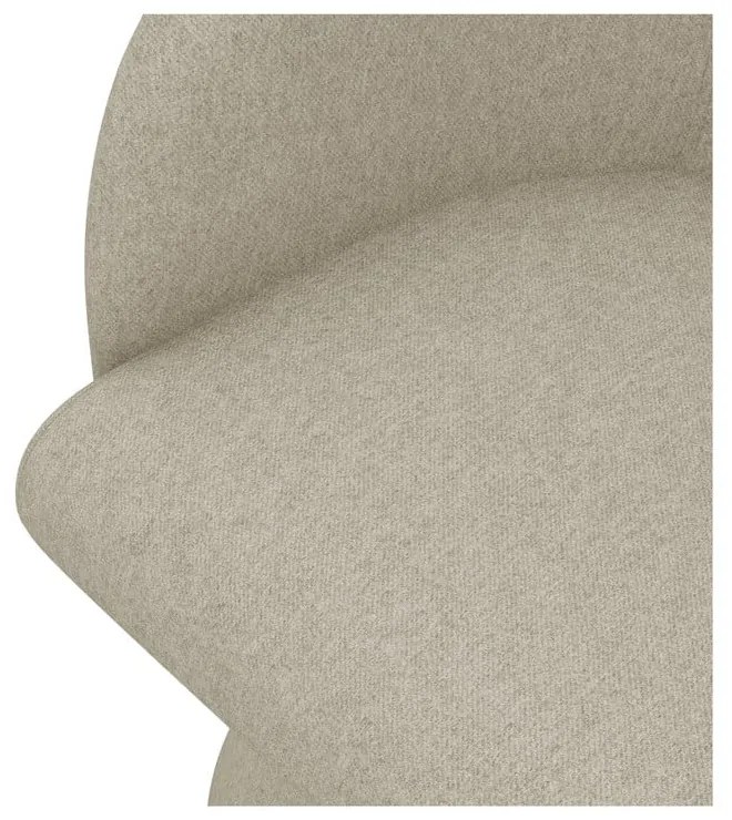 Scaun de sufragerie bej tapițat Kanoa – Makamii