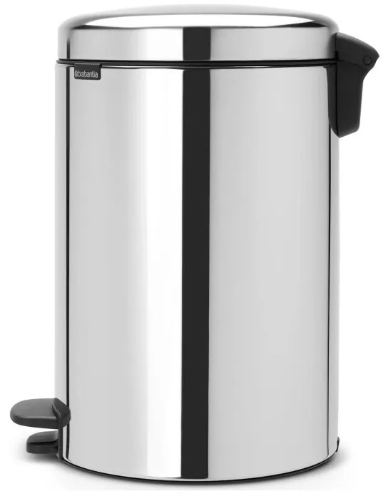 Cos de gunoi cu pedala Brabantia NewIcon 649040, 20 L, Inchidere lina, Baza antiderapanta, Inox