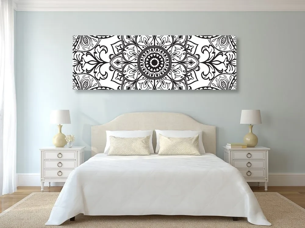 Tablou ornament alb-negru