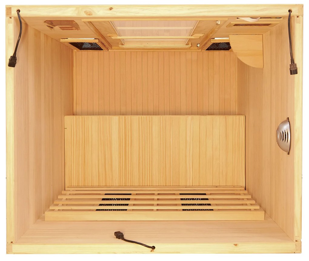 Infračervená sauna/ tepelná kabína Oslo s plnospektrálnymi žiaričmi a drevom Hemlock