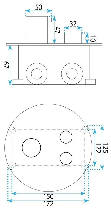 Set de dus incastrat Rea Lungo Diamond crom + BOX